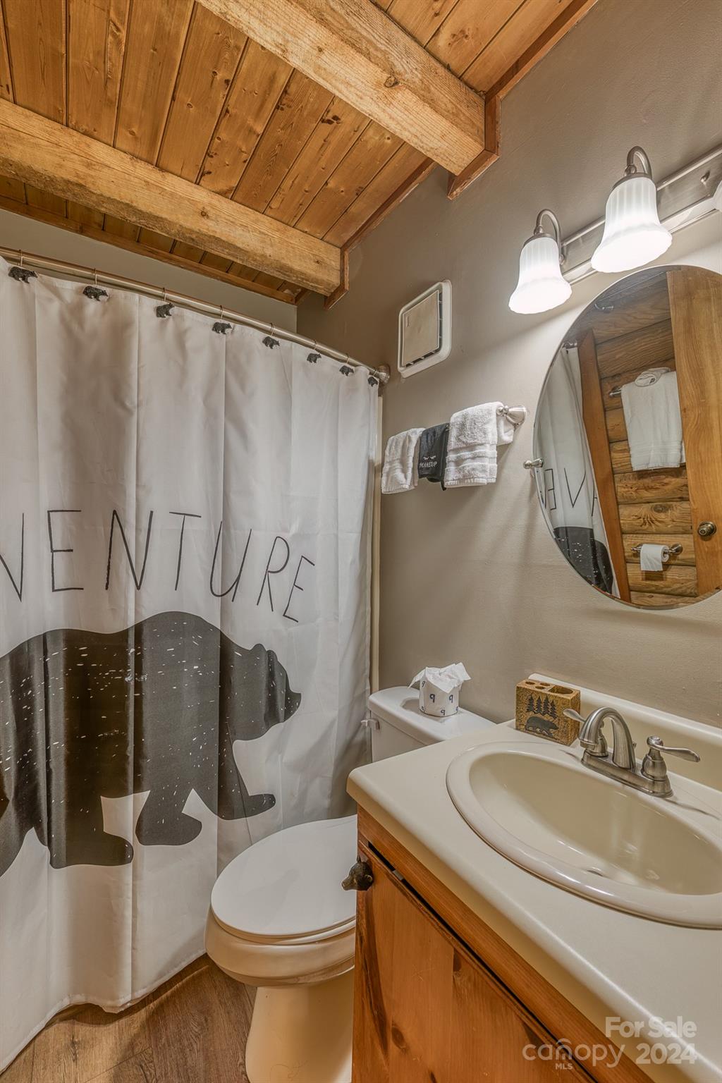 274 Hemlock Road Banner Elk, NC 28604 - Photo 19 of 46 a bathroom with a sink toilet and shower