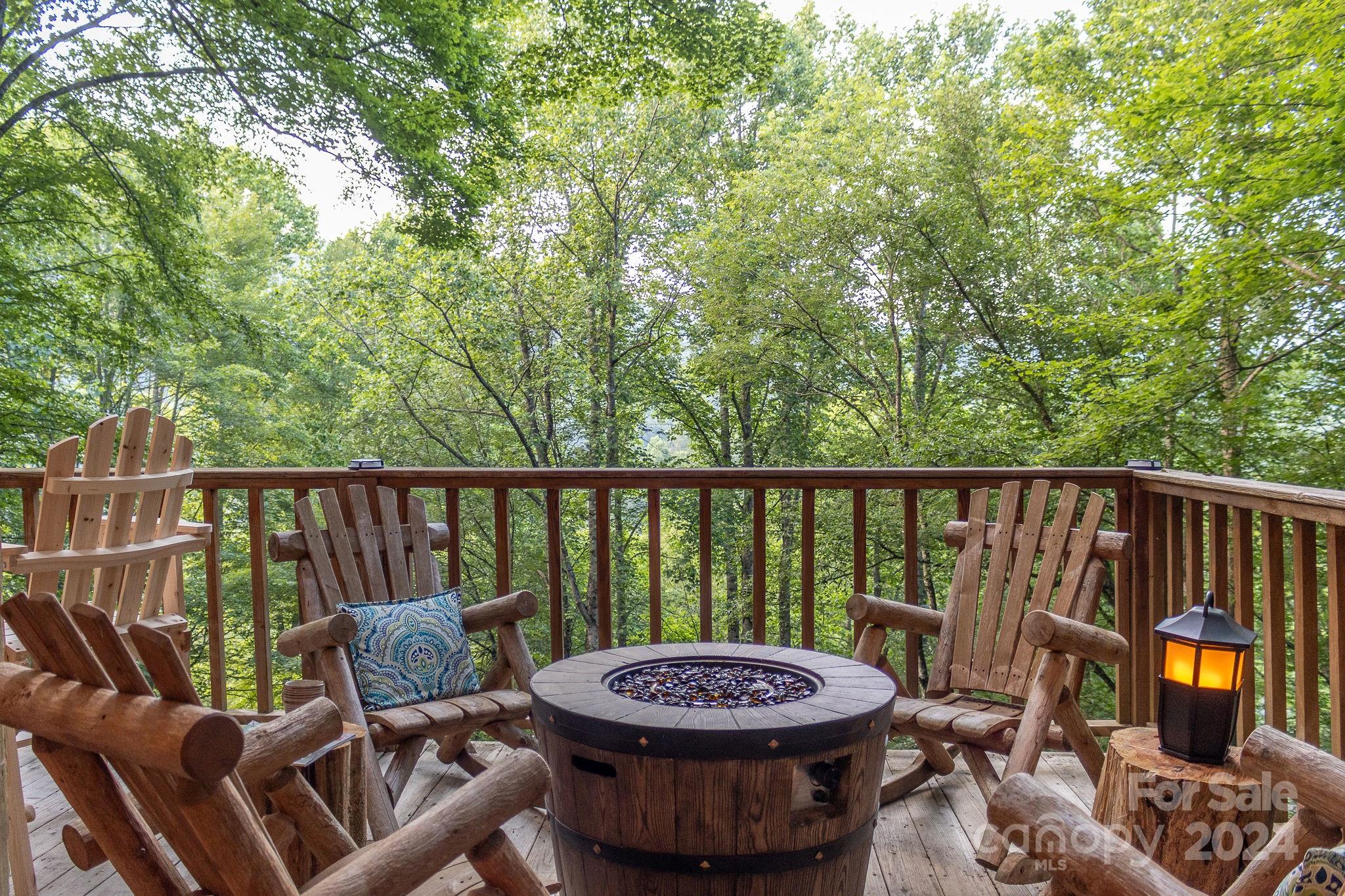 274 Hemlock Road Banner Elk, NC 28604 - Photo 40 of 46 a view of a chair and fire pit