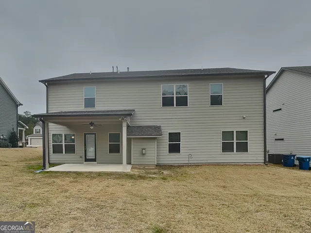 a house with white door
