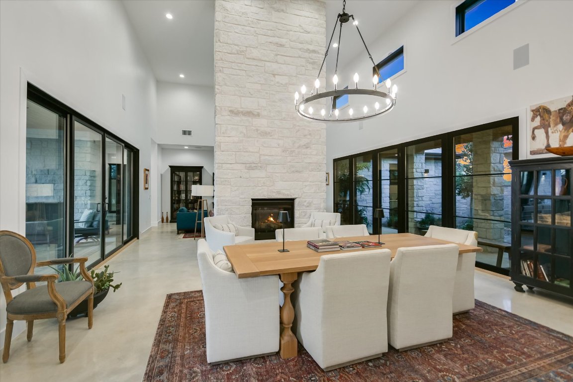 343 Pug Rippy Dripping Springs, TX 78620 - Photo 13 of 40 Dining Room w/17' ceilings