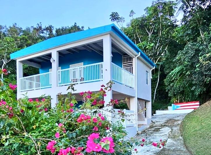 a house view with a outdoor space