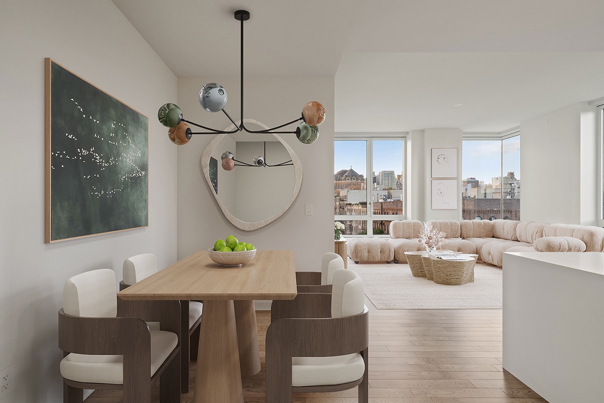 285 West 110th Street, Unit 6B Manhattan, NY 10026 - Photo 3 of 25 a living room with furniture a window and a table