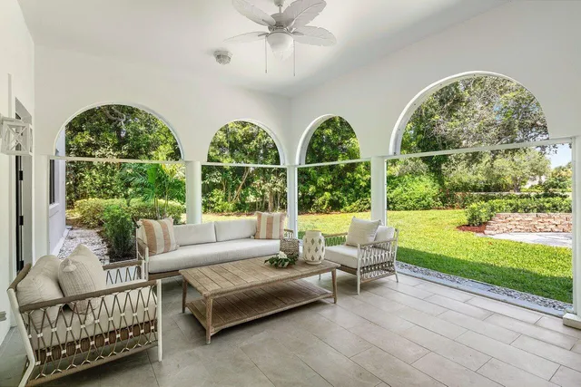 a view of swimming pool with a yard