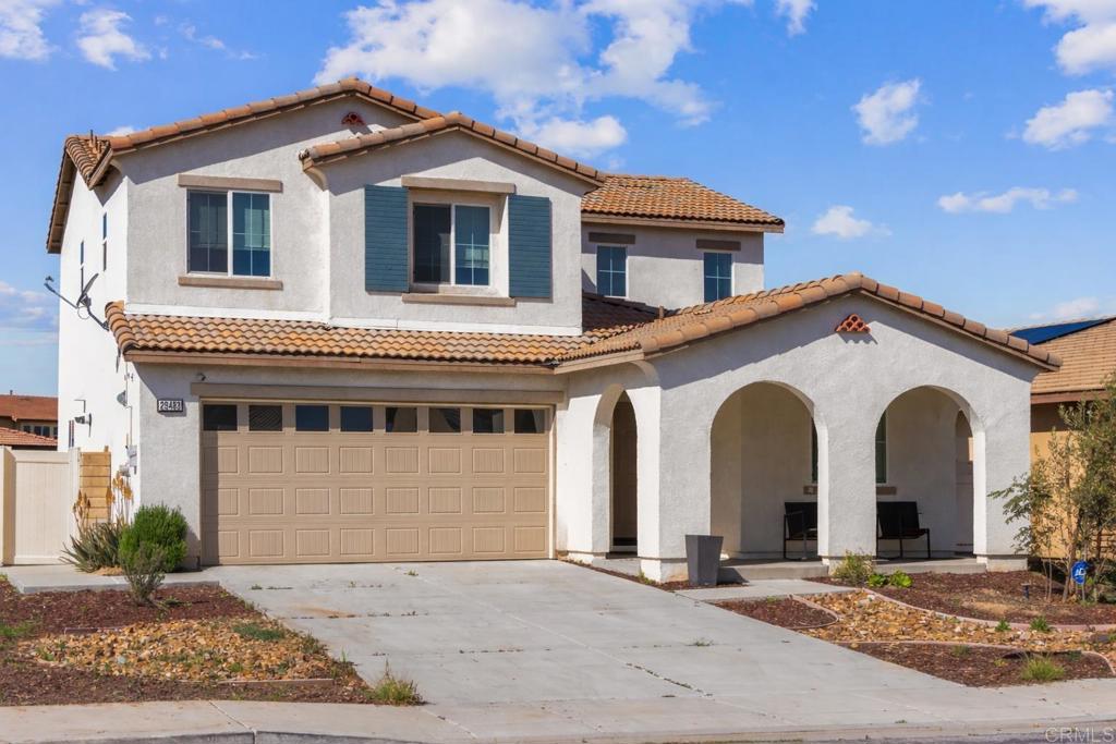 a front view of a house
