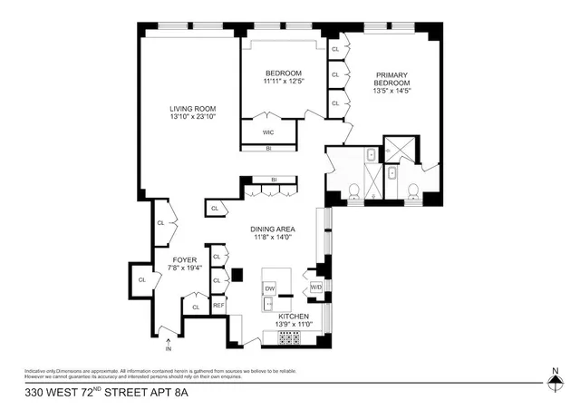 $2,595,000 | 330 West 72nd Street, Unit 8A | Upper West Side