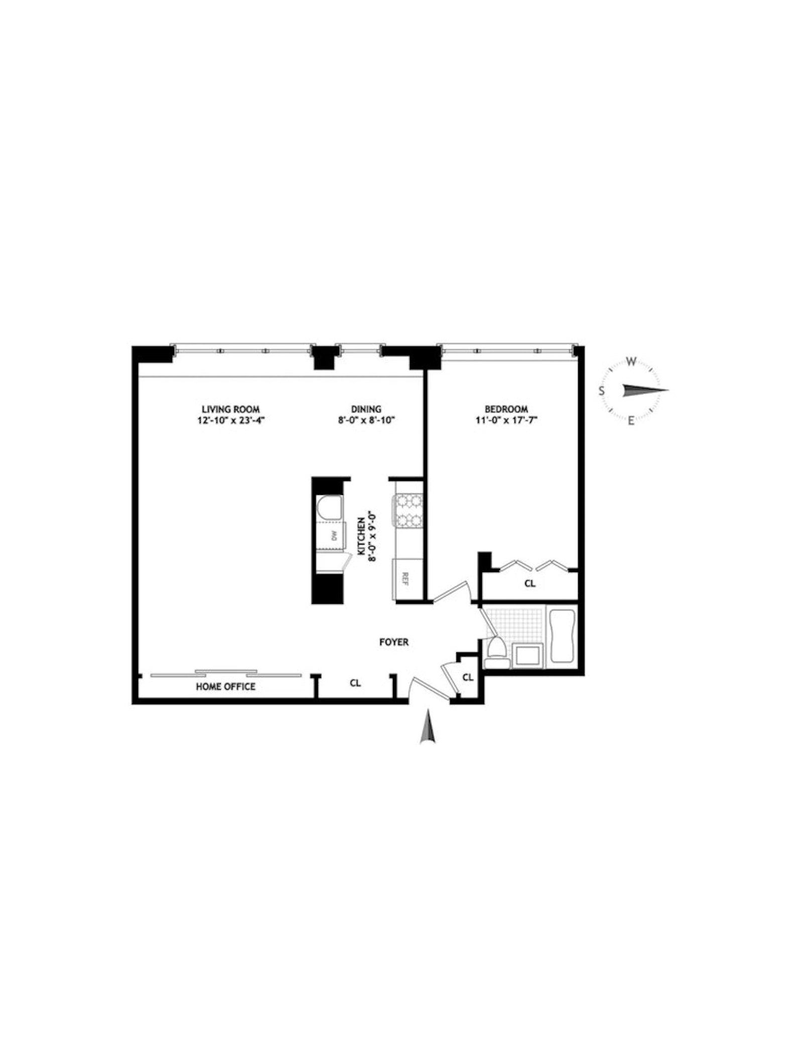 239 East 79th Street, Unit 2M Manhattan, NY 10075 - Photo 10 of 10 a picture of a floor plan