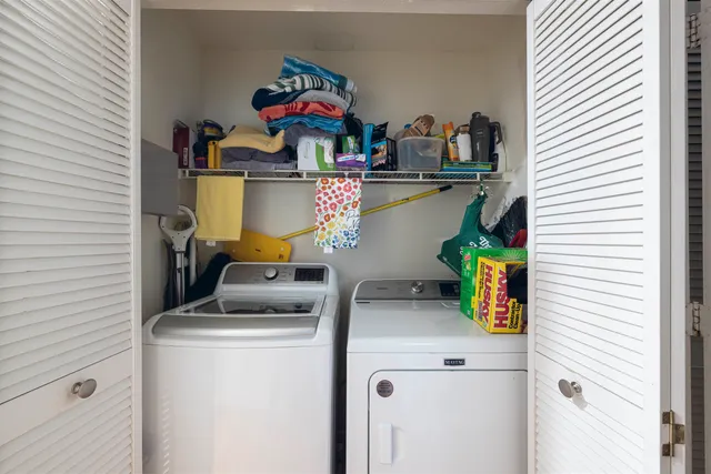 a room with storage and utility