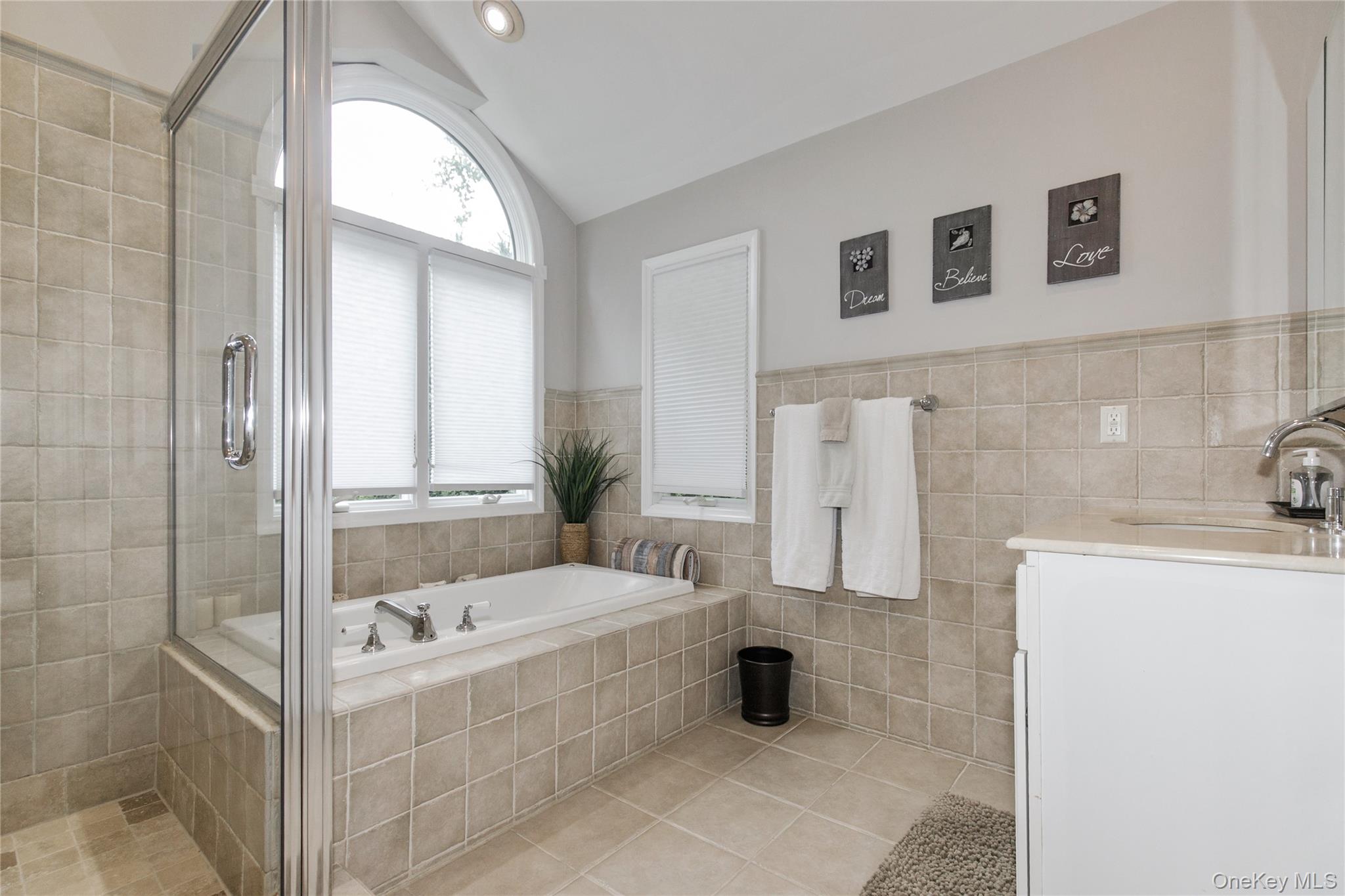 5 Searington Drive Syosset, NY 11791 - Photo 24 of 34 a bathroom with a tub sink and mirror
