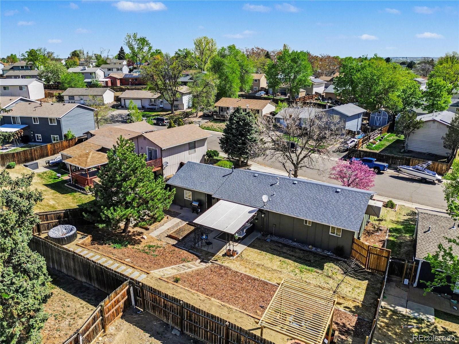 8207 High Street Denver, CO 80229 - Photo 22 of 31 an aerial view of a house with a yard
