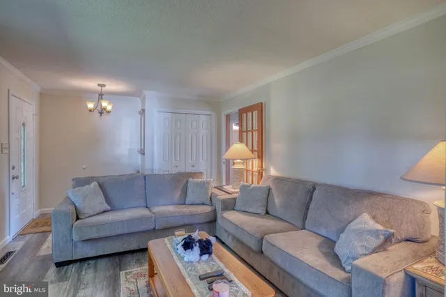 a living room with furniture and a couch