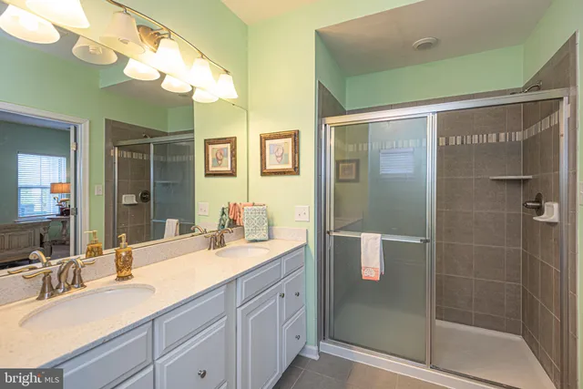 a aerial view of a house with a garden