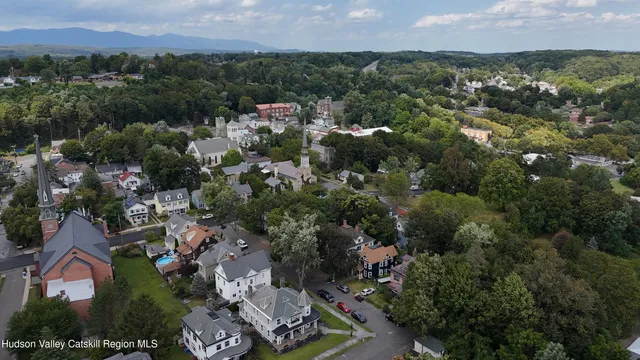 an aerial view of multiple house