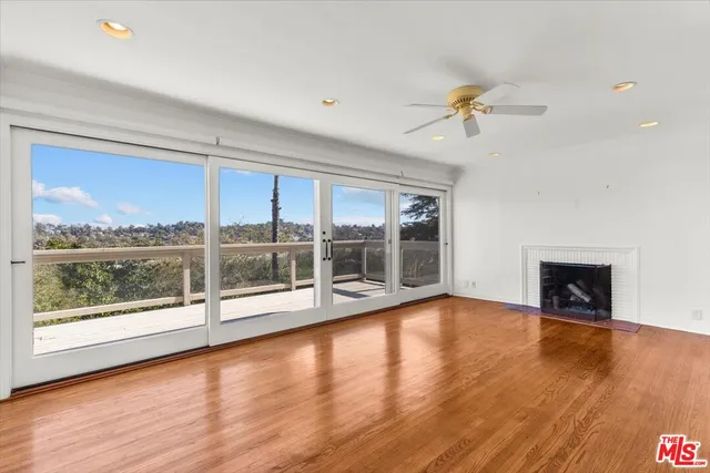 a view of balcony with workspace