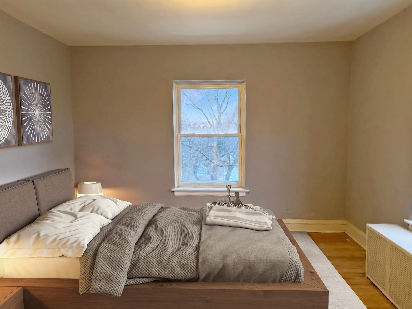 2425 West Pratt Boulevard, Unit 3I Chicago, IL 60645 - Photo 6 of 16 a bedroom with a bed and a window