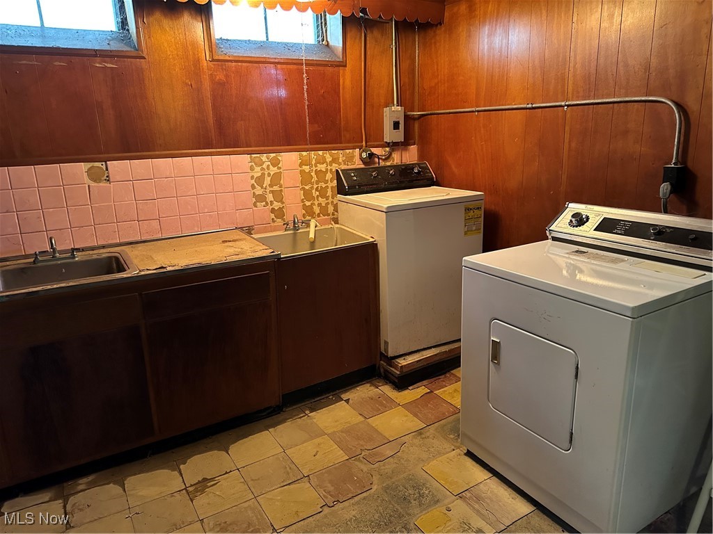 15917 Turney Road Maple Heights, OH 44137 - Photo 19 of 19 Huge lower level laundry room with sink and cabinetry