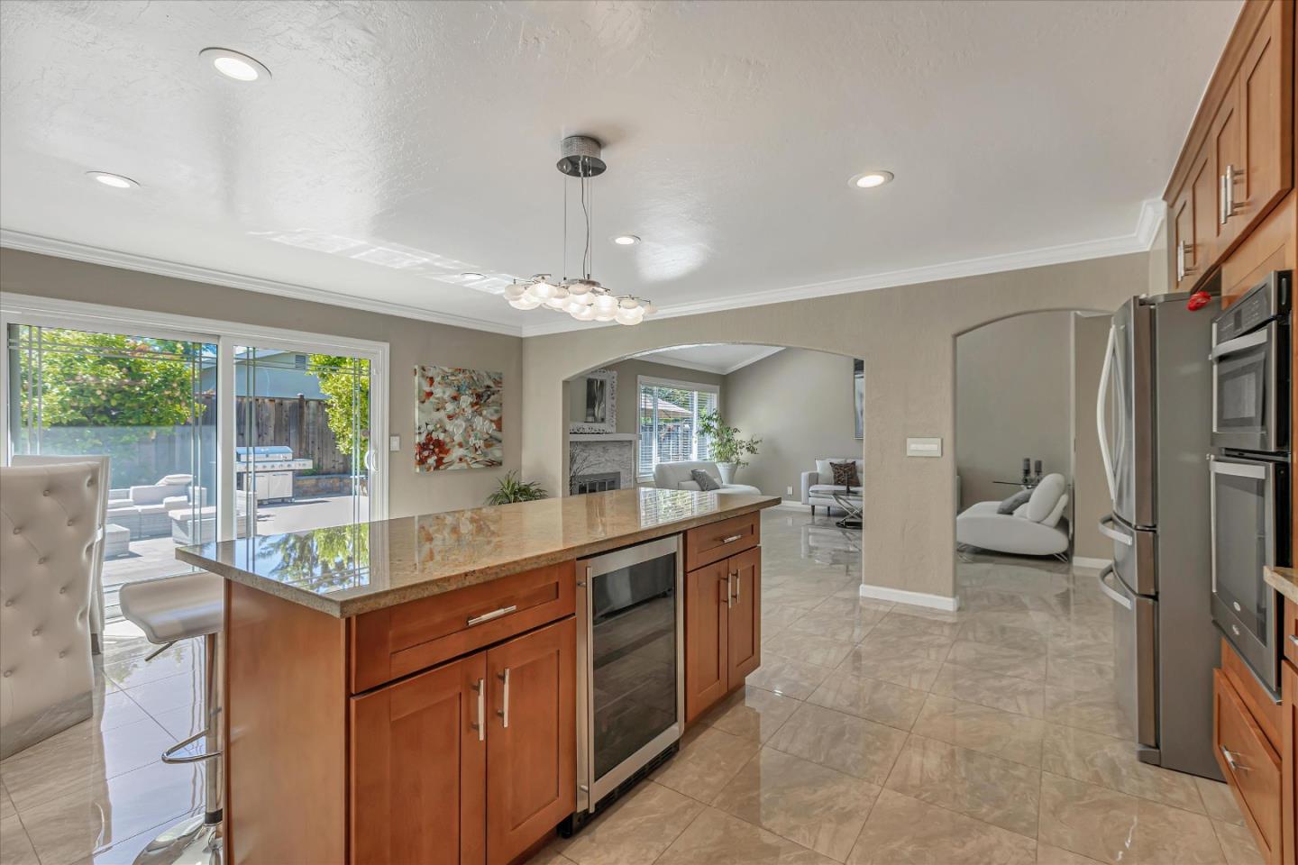 673 Timberpine Avenue Sunnyvale, CA 94086 - Photo 14 of 33 a open kitchen with stainless steel appliances granite countertop a sink and cabinets