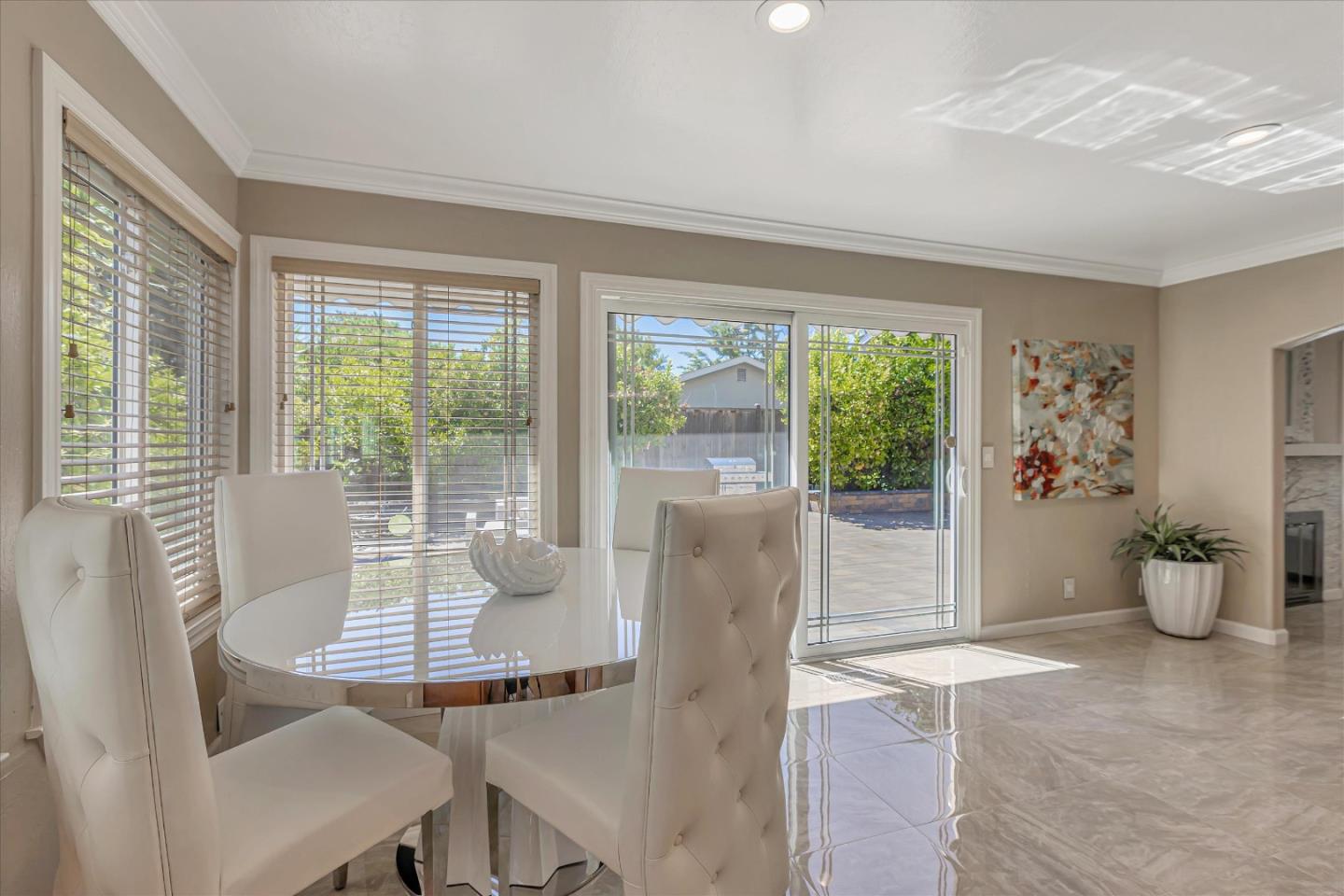673 Timberpine Avenue Sunnyvale, CA 94086 - Photo 18 of 33 a dining room with furniture and a potted plant