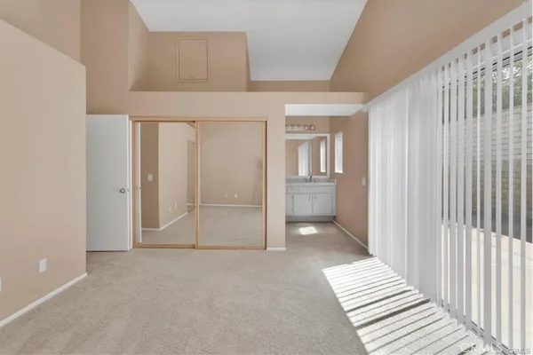 a view of a livingroom with a empty space