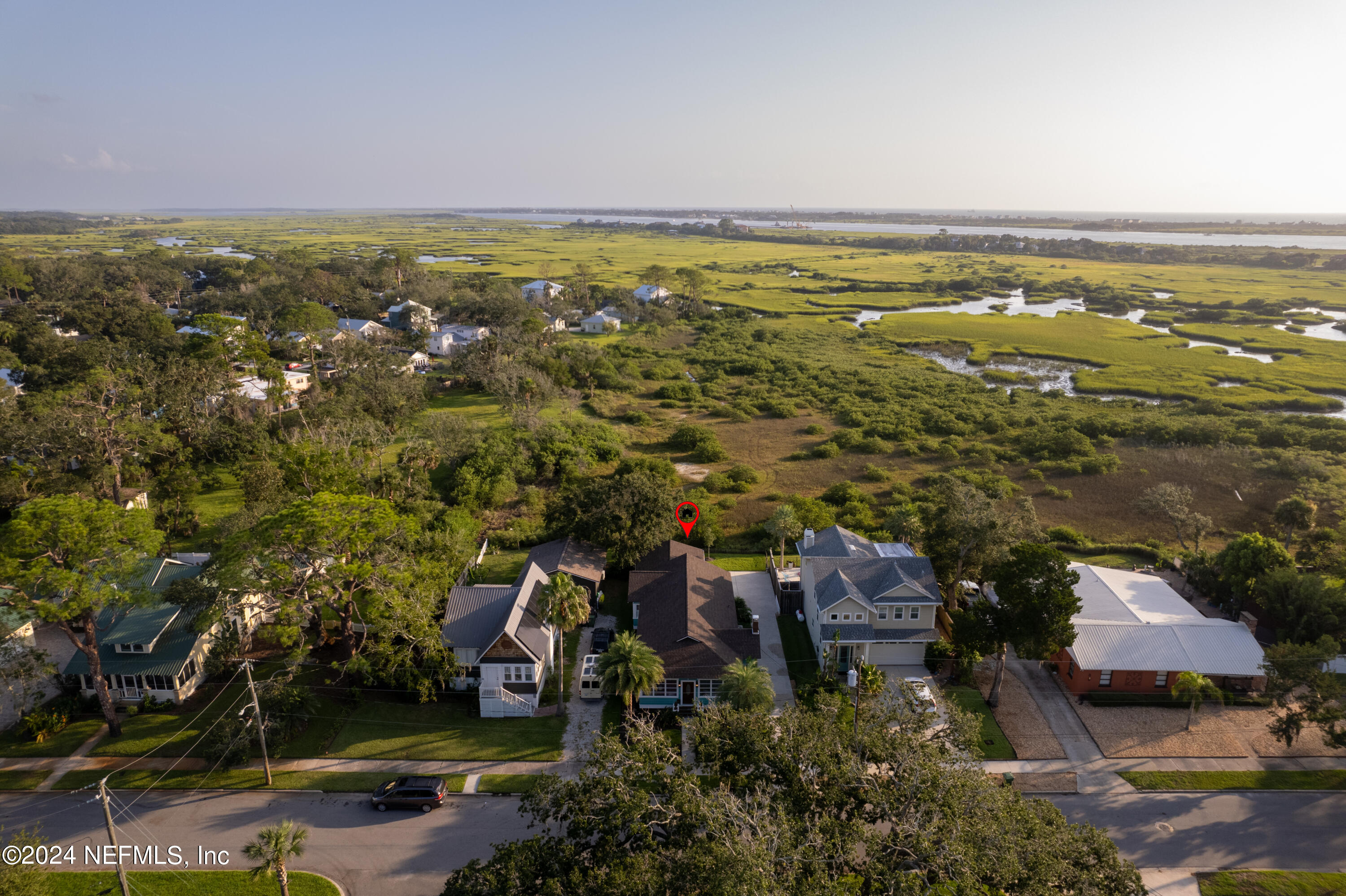34 Park Avenue St. Augustine, FL 32084 - Photo 3 of 37 an aerial view of residential building and lake