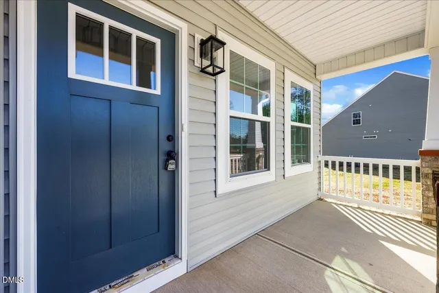 a view of balcony with a door
