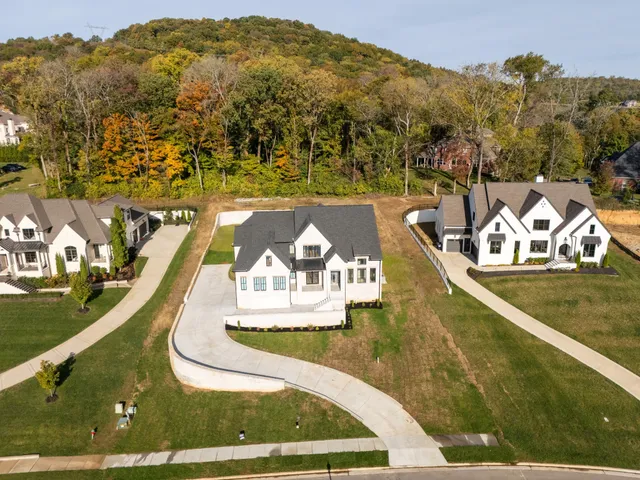 a view of a swimming pool with a mountain