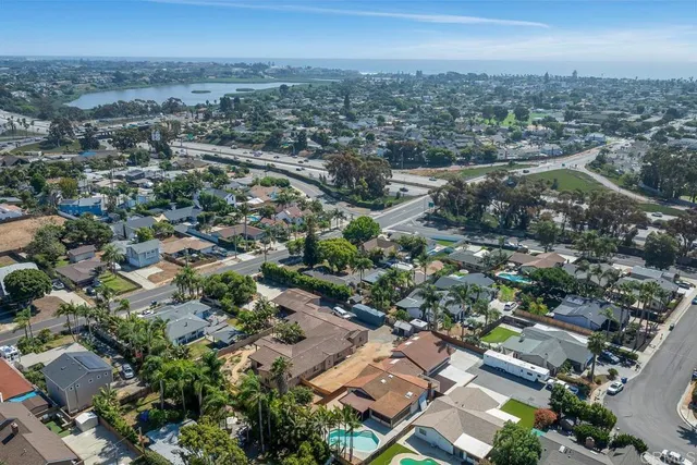 an aerial view of a city