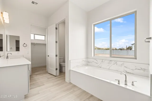 a view of a large tree with a mountain in the background