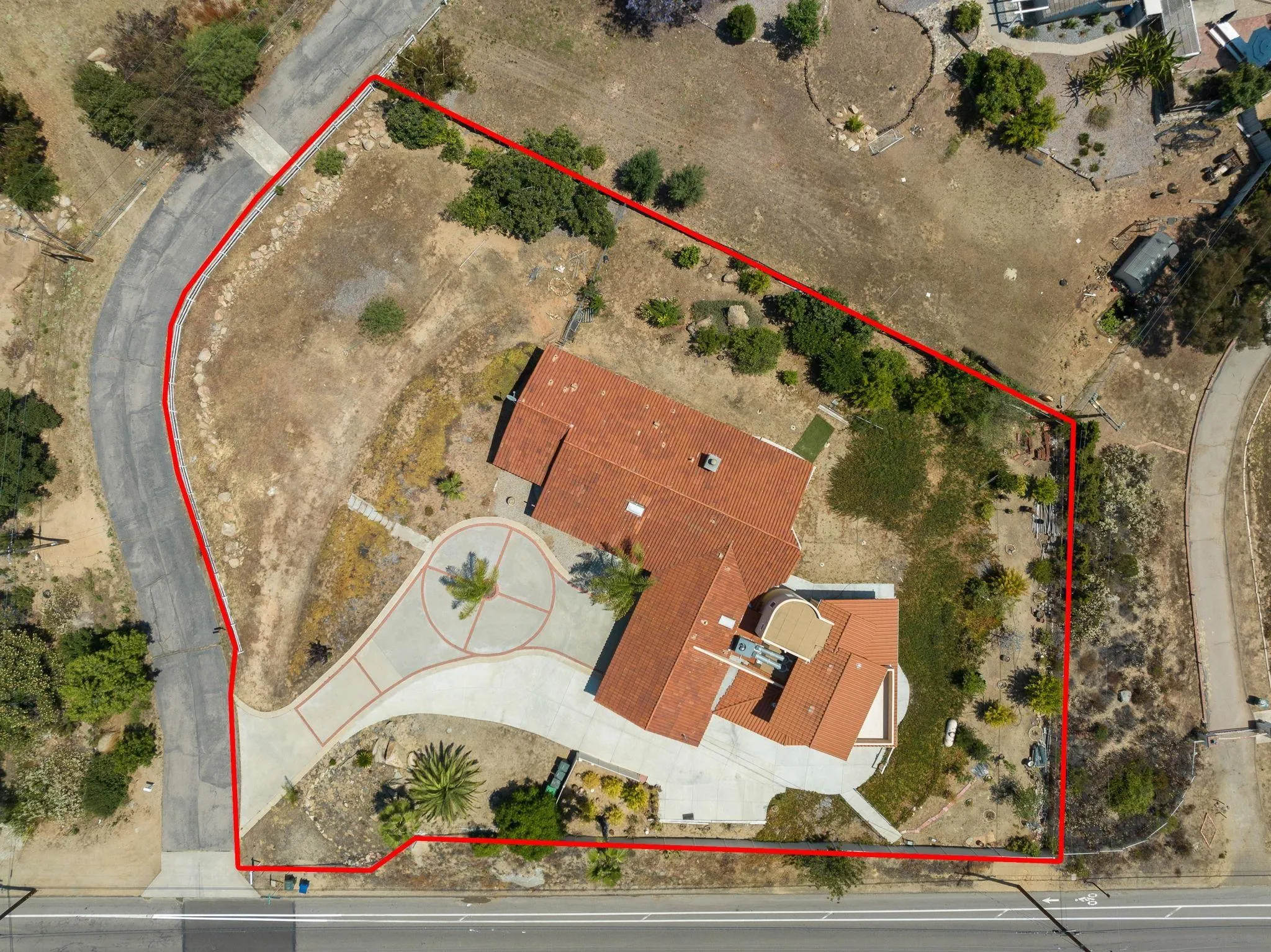 3290 Quail Way Jamul, CA 91935 - Photo 7 of 73 an aerial view of a highlighted house