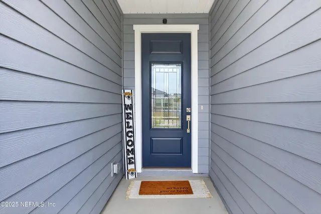 a view of front door of house
