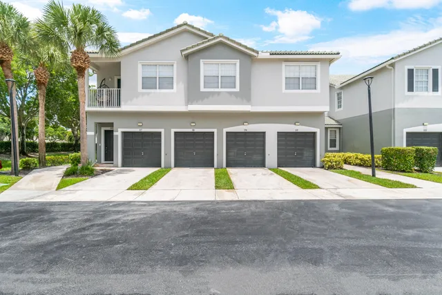 a view of outdoor space yard and garage