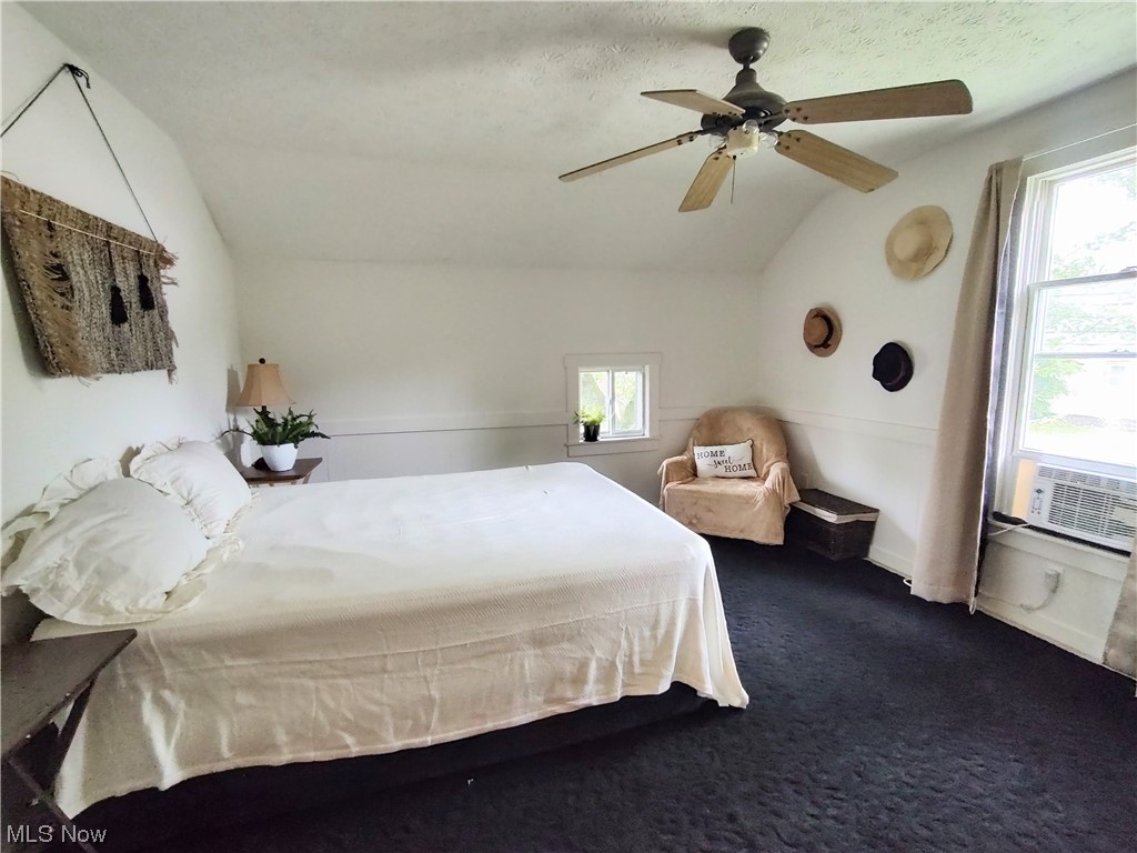617 Mill Road Ravenna, OH 44266 - Photo 24 of 25 Bedroom with carpet floors, lofted ceiling, and ceiling fan