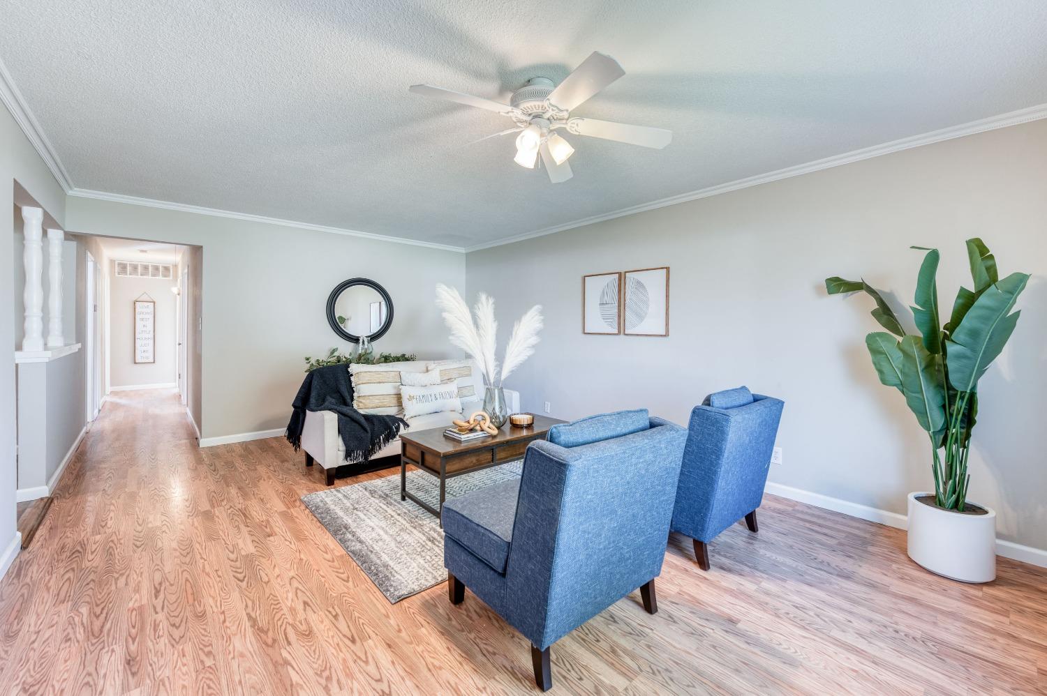 638 West Dennis Drive Clovis, CA 93612 - Photo 7 of 33 a living room with furniture and a potted plant