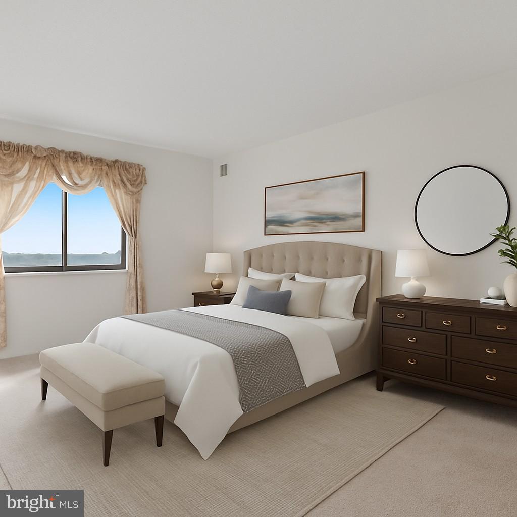 15115 Interlachen Drive, Unit 3815 Silver Spring, MD 20906 - Photo 5 of 22 a bedroom with a bed and window
