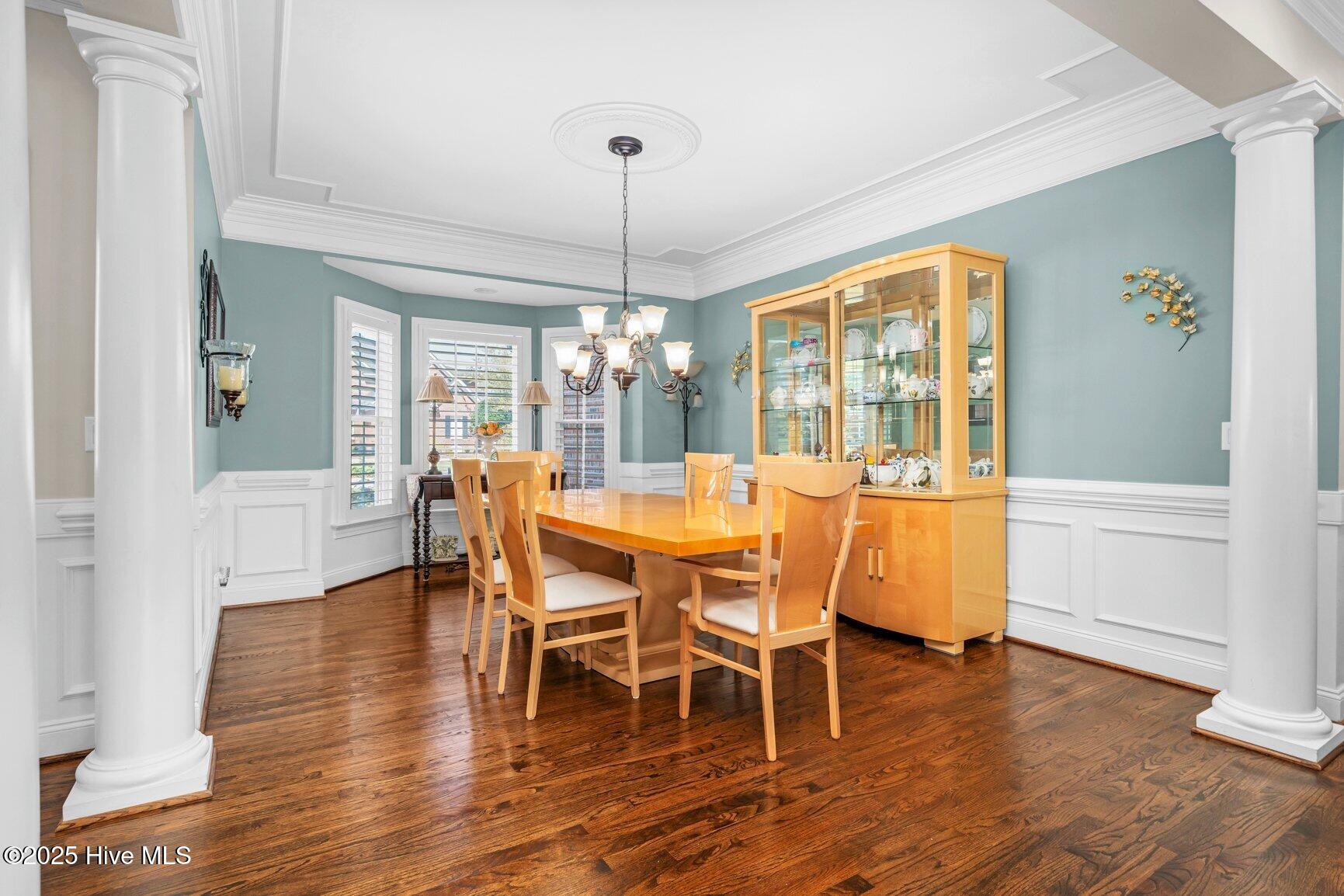 3209 Abbey Road Rocky Mount, NC 27804 - Photo 4 of 34 Trimmed dining with classic pillars