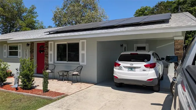 a car parked in front of house