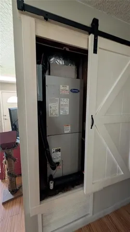 a view of storage and utility room