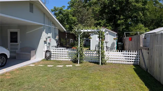 a view of outdoor space and deck