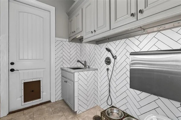 a close view of utility room