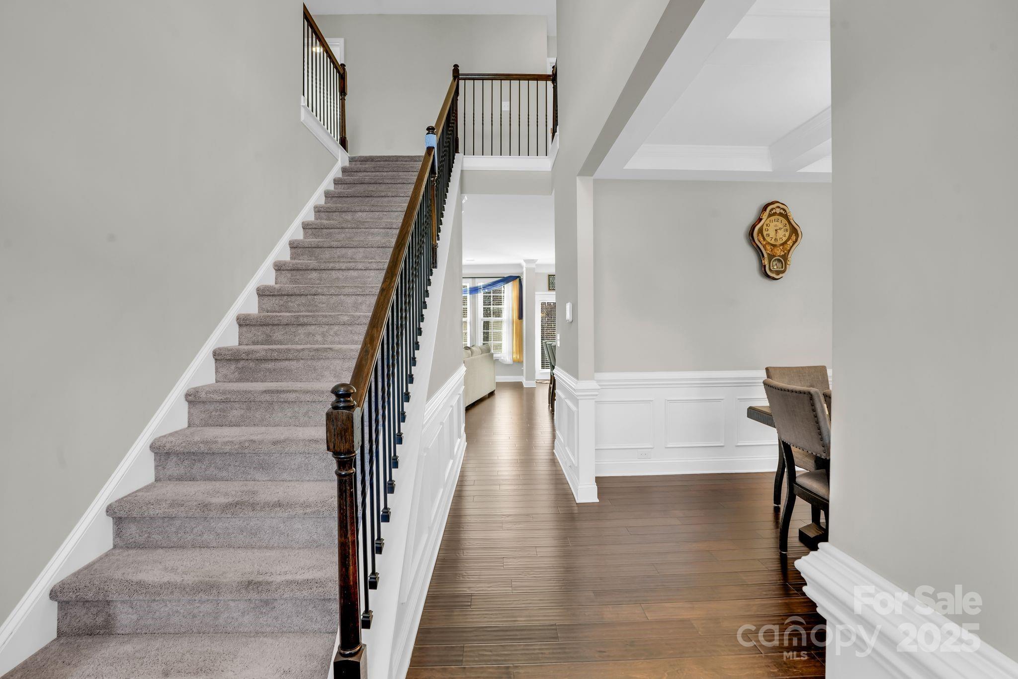 9507 Inverness Bay Road Charlotte, NC 28278 - Photo 4 of 29 a view of entryway and hall with wooden floor