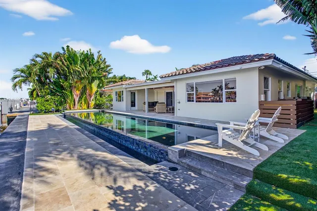 a house view with a garden space