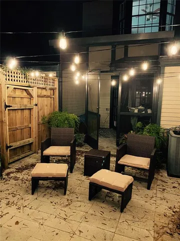 a outdoor living space with patio furniture