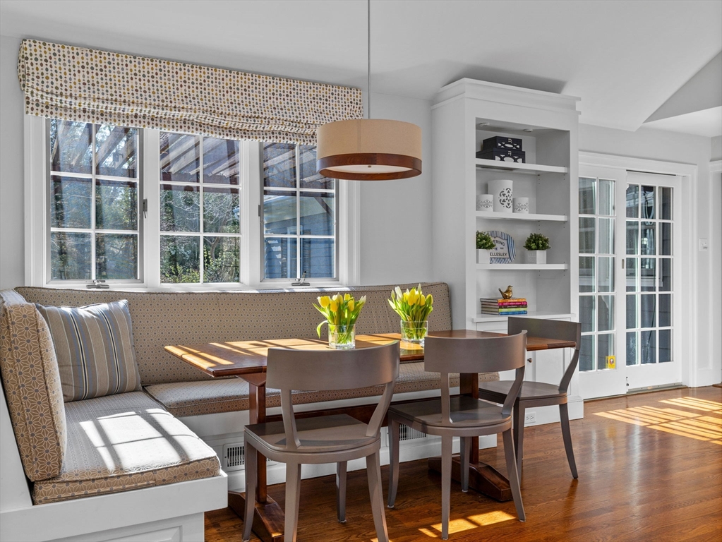 15 Barnstable Road Wellesley, MA 02481 - Photo 7 of 24 a view of a dining room with furniture window and wooden floor