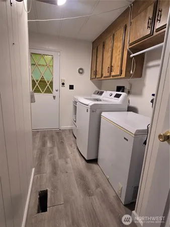 a room with storage and utility