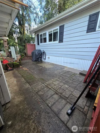 a backyard of a house