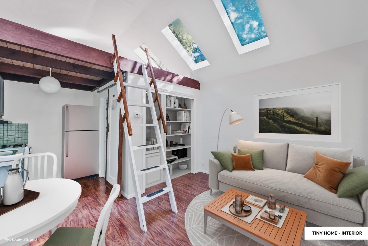 482 Riverview Drive Boulder Creek, CA 95006 - Photo 13 of 27 a living room with furniture and a wooden floor
