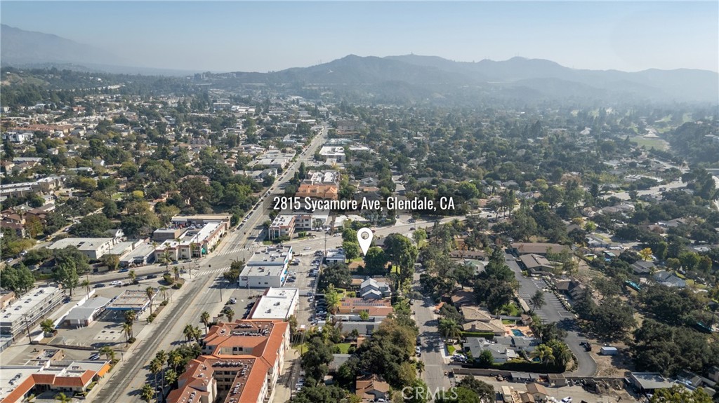 2815-2819 Sycamore Avenue La Crescenta, CA 91214 - Photo 11 of 15 an aerial view of residential house with parking and trees