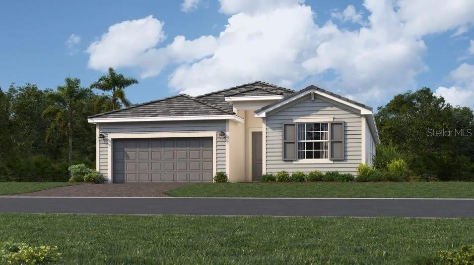 7857 Lakes Edge Lane Port Charlotte, FL 33981 - Photo 1 of 1 a front view of a house with a garden