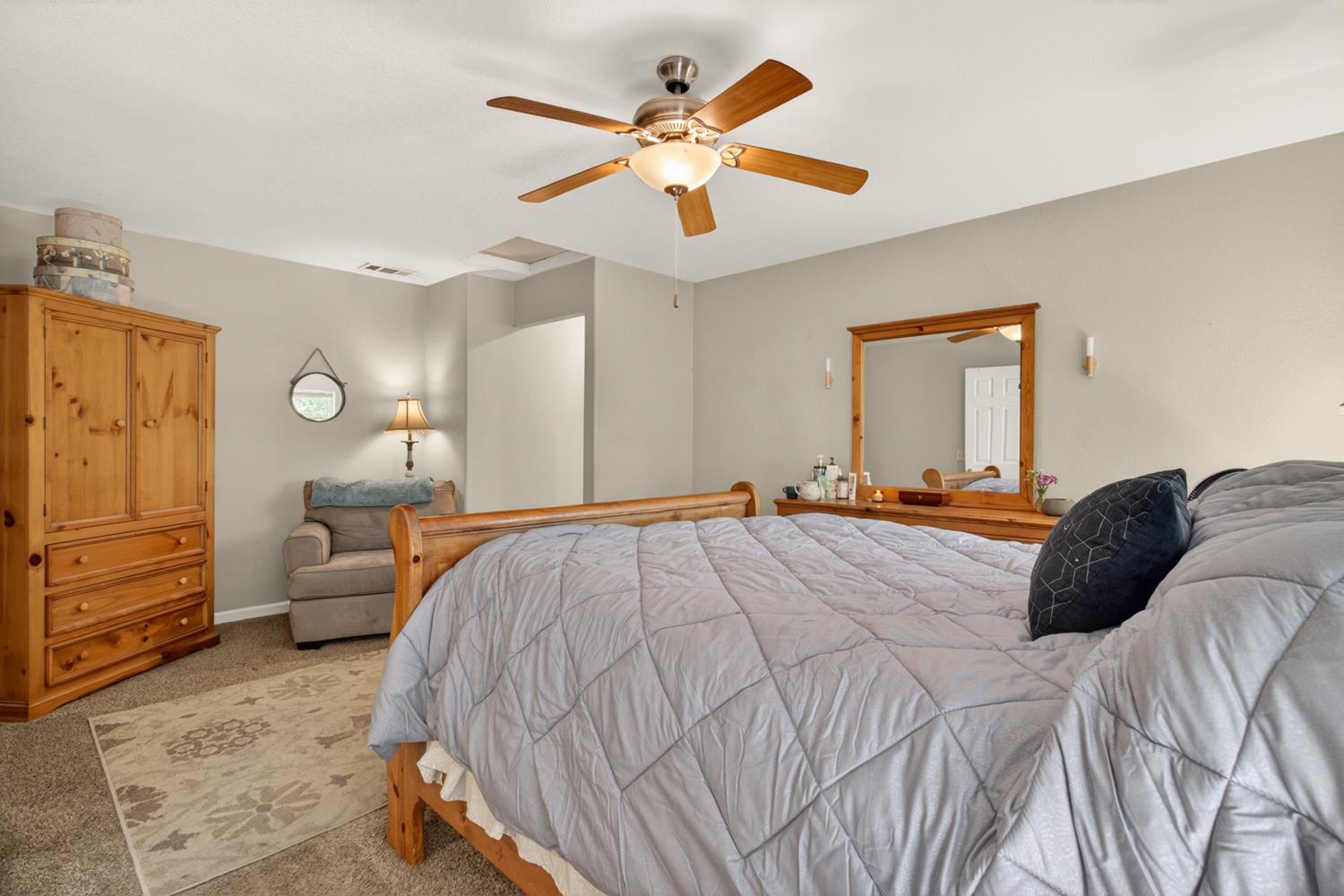 6332 Horseshoe Bar Road Loomis, CA 95650 - Photo 32 of 85 Spacious room featuring neutral wall tones, a ceiling fan with integrated lighting, and recessed ceiling details