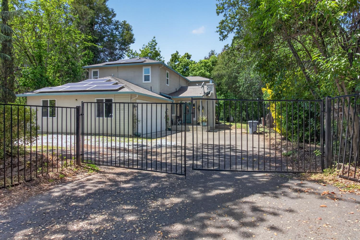 6332 Horseshoe Bar Road Loomis, CA 95650 - Photo 73 of 85 Gated property entrance with asphalt driveway