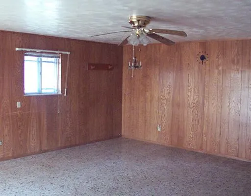 a view of a chandelier fan